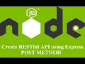 Build simple REST API with Node js Express POST Method Postman Easy URDU HINDI Part 2