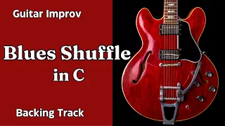 Blues Shuffle in C - Guitar Backing Track Jam