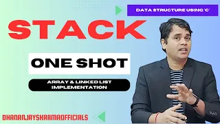 stack in one shot Data Structure using C Tutorial in Hindi