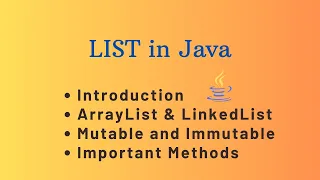 LIST Interface in Java ArrayList LinkedList Implementation Mutable Immutable List