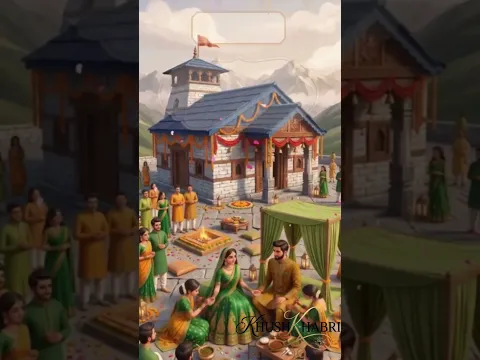 Lord Shiva Temple Theme Hindu Wedding Video Invitation | Customizable Hindi Marriage Card: Hindu   wedding invitation video preview in  by KhushKhabri