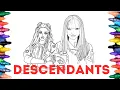 Descendants New Coloring Pages How to Color Descendants girls NCS Music