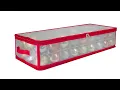 29 Transparent Zip Up Christmas Storage Box - Holds 80 Ornaments Northlight SV93137