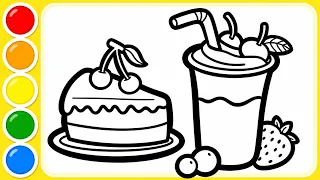 Mari Menggambar dan Mewarnai Kue Yang Lezat