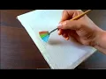 Easy Way to Paint a Autumn Riverside Acrylic Landscape Tutorial DEMO