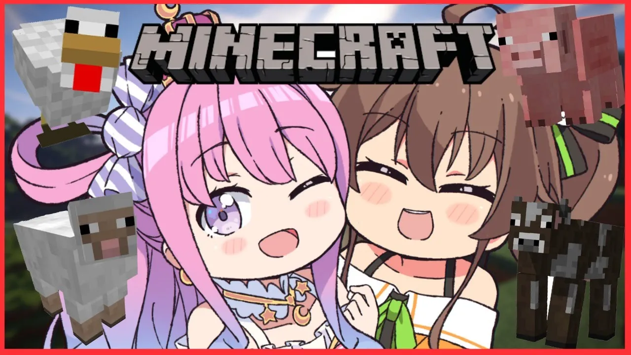 【Minecraft】どうぶつさんたち大集合だわいわい♡【姫森ルーナ/夏色まつり】