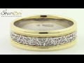 Men s Two Tone Trinity Knot Celtic gold wedding band