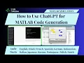 How to Use ChatGPT for MATLAB Code Generation MPPT P O and Fuzzy Logic Tipping Example