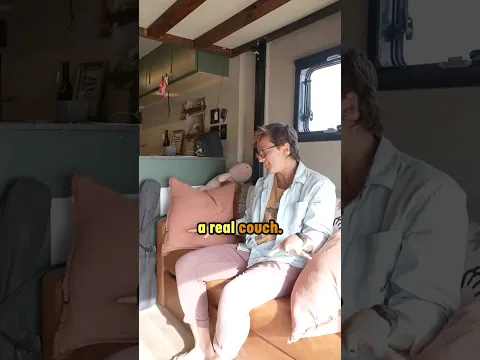 Space Saving Living Room in a Box Truck Tiny Home #shorts