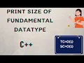 print size of fundamental data type using sizeof operator