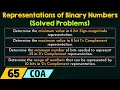 Representations of Binary Numbers - Solved Problems