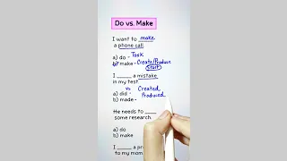 Do vs. Make