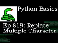 Python Basics Tutorial How to Replace Multiple String Characters String Replace