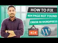 How To Fix 404 Page Not Found Error In Wordpress Yazdan Haider