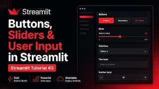 Buttons Sliders User Input in Streamlit