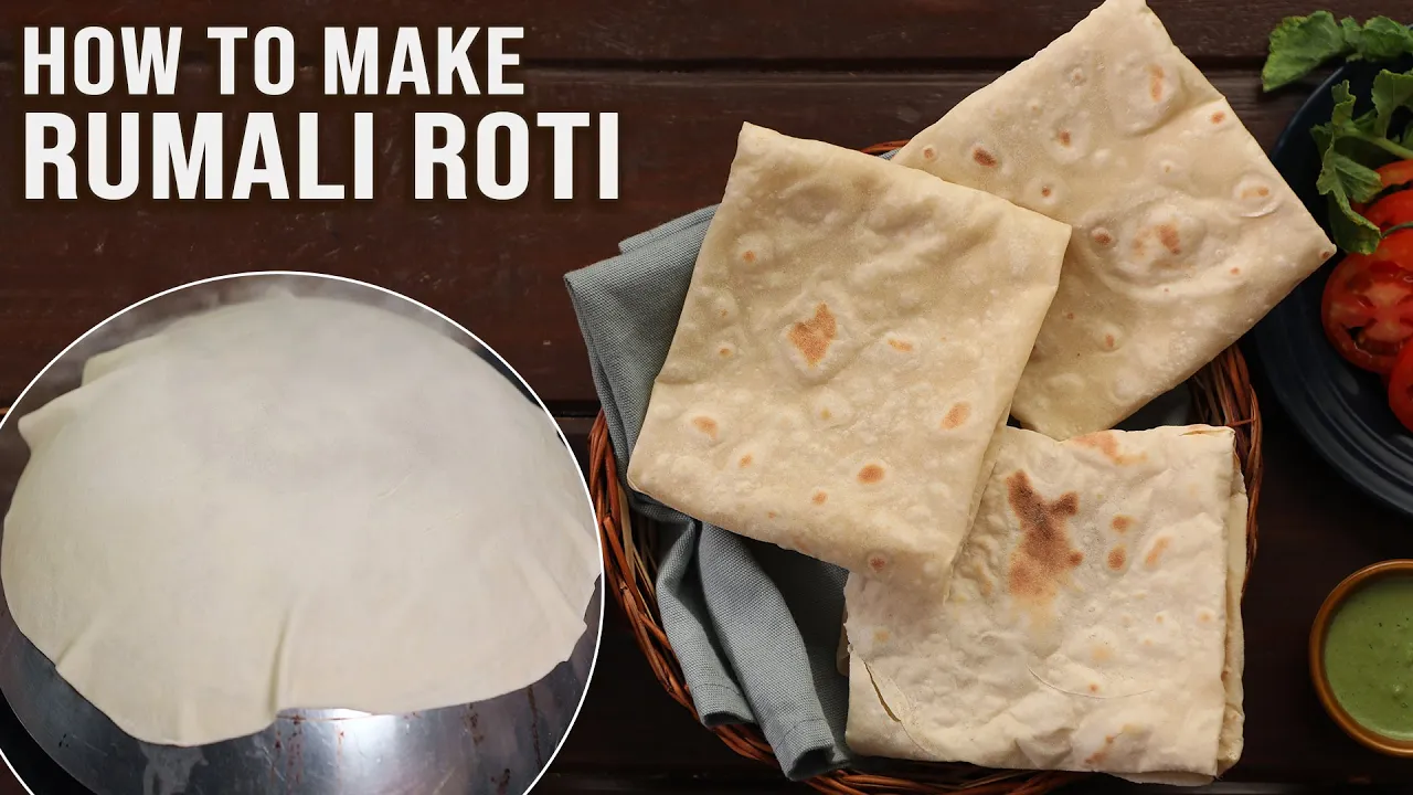 Soft Rumali Roti Recipe   Basic Cooking   How To Make Rumali Roti on Kadai   Manda Roti Making