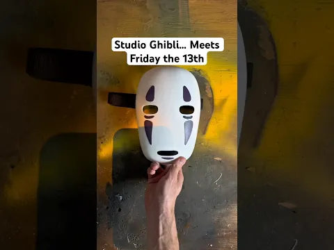 I Turned No Face Into Jason Voorhees 😳 #mask #diy #studioghibli #horror #shorts