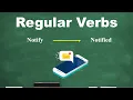 Regular Verbs I With Rules and Examples