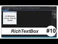 C Windows Forms Tutorial - RichTextBox