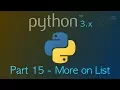 Learn Python - More on List