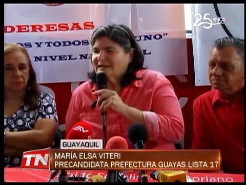Lanzan precandidatura de María Elsa Viteri a prefectura del Guayas