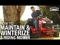 How to Maintain and Winterize a Riding Mower