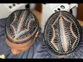 Men s Stitch Braids on SHORT hair Straight Backs w Design