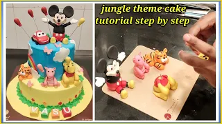 Download jungle theme cake | fondant cake toppers | animal theme cake topper | mickey mouse topper | jangal MP3