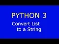 Python 3 - How to convert a list to a string
