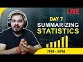 Live Day 7 Summarizing Statistics With Python In Data Science720P 60FPS