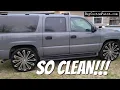 Nardo Destroyer Grey Suburban Paint Job with Grant 7 Clear coat by C Lo