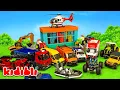 Download Lagu Limpieza Divertida de Slime 🚗💦 Coches, Camiones y más | Vehículos Juguete para Niños | Kidibli