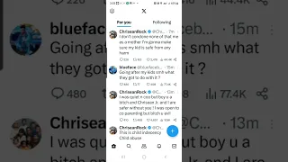 Blueface and Chrisean argue on Twitter about Chrisean JR