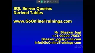 10 SQL Server Queries - Derived Tables