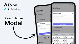 Build a custom React Native Modal Expo TailwindCSS