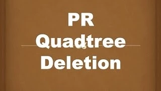 PR Quadtrees Deletion