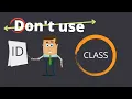 Don t use id or class CSS attribute selector in Hindi