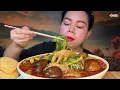 Download Lagu Pedas gurih,mie jamur kuah mercon pedas toping ceker ayam MUKBANG 