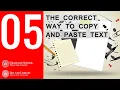 05 The Correct Way to Copy and Paste Text