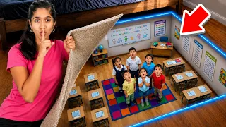 I Built a Secret School Inside My House !