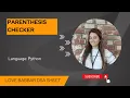 Parenthesis Checker in Python
