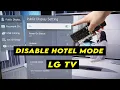 LG Smart TV How to Disable Hotel Mode