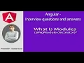 Angular Interview What Is Modules NgModule decorator