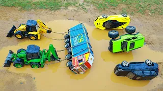 Helicopter Fortuner Ferrari Dumper Tractor Car Accident Deep Muddy Pulling Jcb 3dx jeep Car ? CS Toy