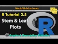 Stem and Leaf Plots in R R Tutorial 2 5 MarinStatsLectures