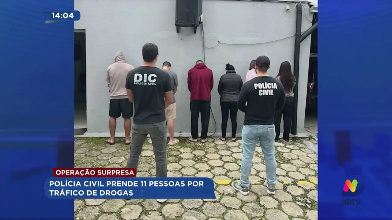 Polícia Civil prende 11 pessoas por tráfico de drogas