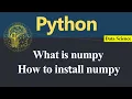 How to install numpy in Python Hindi