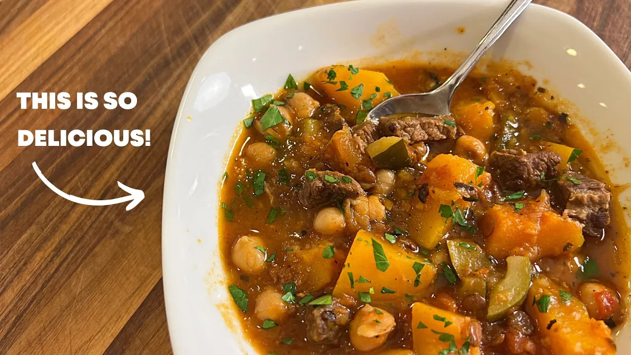 The Most AMAZING Beef Butternut Stew