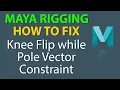 Knee Joint moving while applying Pole Vector constraint - Maya Rigging Tips How to Fix Tutorial