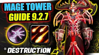 Destruction Warlock Mage Tower GUIDE Gear Talents TACTICS WoW Dragonflight 10 0 5